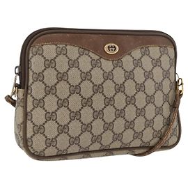 Gucci Borsa a Spalla GG Supreme PVC Beige Oro 97 02 068 Auth BA11460 Beige D'oro