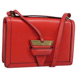 Borsa a Spalla LOEWE in Pelle Rossa e Oro Auth ki6486 Rosso D'oro