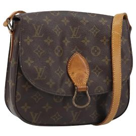 LOUIS VUITTON Bolsa de Ombro Monogram Saint Cloud GM M51242 LV Auth ARZ403 Monograma