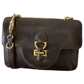 Hermès brown leather handbag Brown