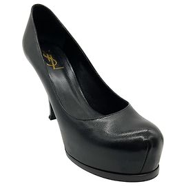 Décolleté Tribtoo in pelle nera Saint Laurent Nero
