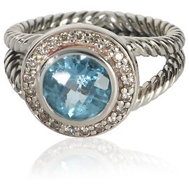Anello Cerise in Argento Sterling, Topazio e Diamanti David Yurman Altro