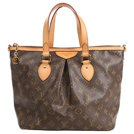 Louis Vuitton Palermo PM Monogram Handbag in Brown M40145 Brown