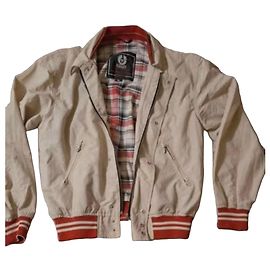 Beige Belstaff Nylon Jacket with Checked Lining Red Multiple colors Beige