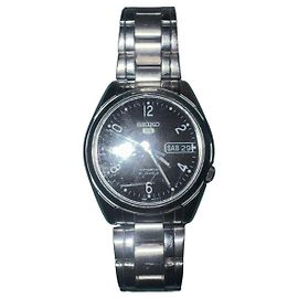 Relógio de Pulso Seiko 5 Automático Preto Hardware prateado