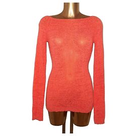 Autre Marque Korallenfarbener Pullover mit langen Ärmeln Koralle
