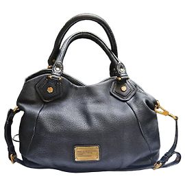 Marc by Marc Jacobs Bolsa Marc Jacobs - Modelo Francesca, em couro preto texturizado. Excelente estado Preto