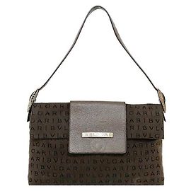 Bulgari Sacs à main en toile marron Bvlgari Marron