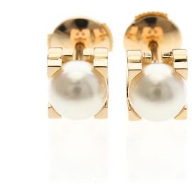Orecchini C De Cartier Perla Oro Rosa () Orecchini a Perno Oro Rosa Rosa