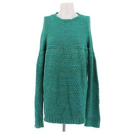 Suéter Pierre Balmain verde de algodón Verde