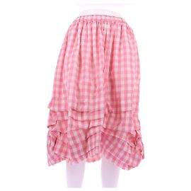 Comme Des Garcons Gonna vichy rosa e bianca Rosa