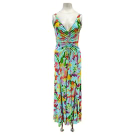 Escada Long dress with multicolored patterns Multiple colors
