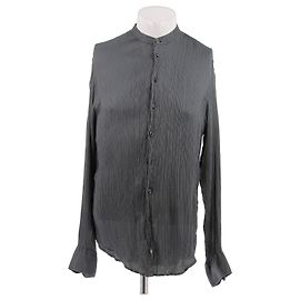 Emporio Armani Grau Seidenhemd Grau