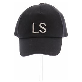 Boné Luisa Spagnoli preto de algodão com logo branco Preto
