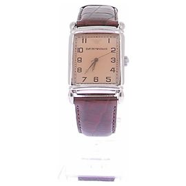 Emporio Armani Relógio de couro marrom Marrom