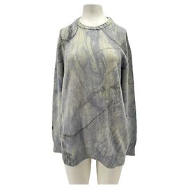 Autre Marque Pull vert bleu en cachemire Blue
