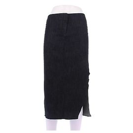 Autre Marque Falda de mezclilla negra de algodón NICOLE FARHI Negro