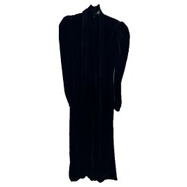 Autre Marque Vestido curto de veludo preto Preto