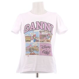 Ganni Camiseta blanca con inscripciones Blanco