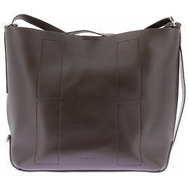 Hogan Brown Leather Handbag Brown