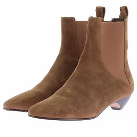 Autre Marque Bottines camel en suede Marron