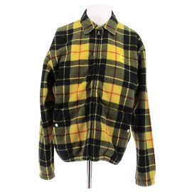 Polo Ralph Lauren Karierte Fleecejacke in Gelb und Schwarz Gelb