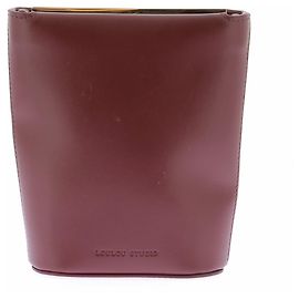 Autre Marque Mini bolso burdeos de cuero Burdeos