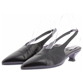 Autre Marque ALOHAS Black Leather Heels 38 Black