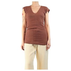 Autre Marque Brown sleeveless top - size UK 8 Brown