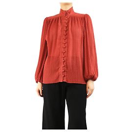 Zimmermann Rote plissierte Bluse - Größe UK 10 Rot