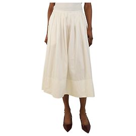 Proenza Schouler Jupe midi en coton crème - taille UK 6 Écru
