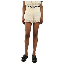 Valentino Creme bestickte Mini-Shorts - Größe UK 8 Roh