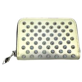 Monedero Zippy Metal de CHRISTIAN LOUBOUTIN Blanco