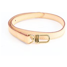 Louis Vuitton Natural Leather Bag Accessory Shoulder Strap Brown Men's Beige