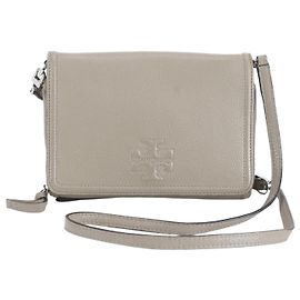 Bolsa de ombro em couro Tory Burch Long para mulheres Marrom