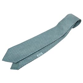Cravatta Hermès Coniglio, Setà Blu, Donna Blu
