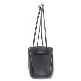 Hermès Hermes Vespa handbag/pouch, leather, Togo women's, black. Black