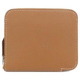 Hermès Hermes EN LIBERTE Silk In Compact Wallet Brown