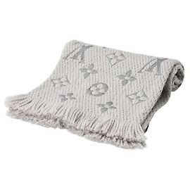 Sciarpa Mania Louis Vuitton per Donne, Lana x Seta, Grigio, Marrone