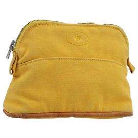 Hermès Bolide Pouch Yellow Cotton Yellow