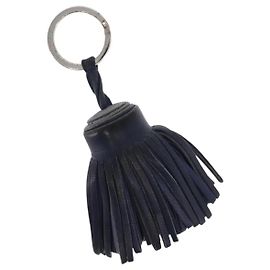 Charm Carmen Hermès en cuir bleu Bleu