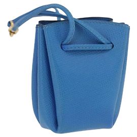 Hermès Vespa Pouch Blue Leather Blue