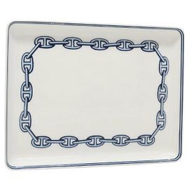 Hermès Hermes Chaine D'ancre Square Plate Pottery White White