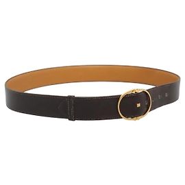 Hermès 36,6 cm brauner Ledergürtel Braun