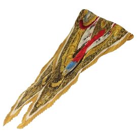 Bufanda de seda plisada Hermès amarilla Amarillo