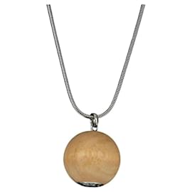 Collana Woodball in metallo beige di Hermès Beige