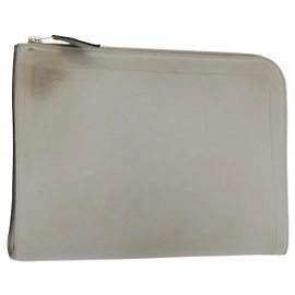 Hermès Zip Tablet Clutch Grau