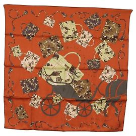 Sciarpa Hermès Carré 70 Marrone