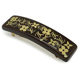 Fermaglio per capelli Inclusion Louis Vuitton D'oro Marrone scuro