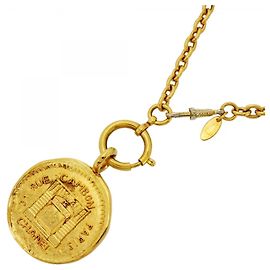 Collier en plaqué or Chanel Cambon Circle Doré